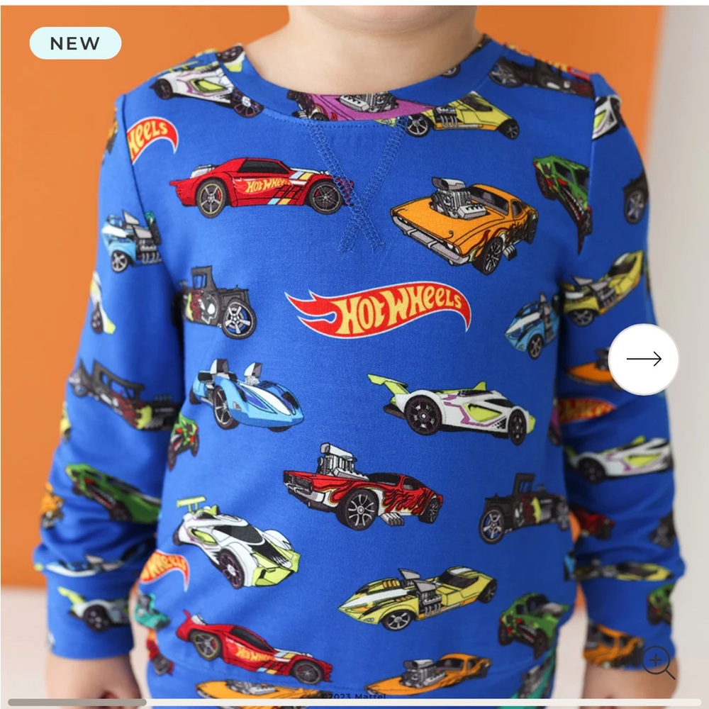 Posh Peanut Hot Wheels Bamboo French Terry Pullover Sweatshirt
